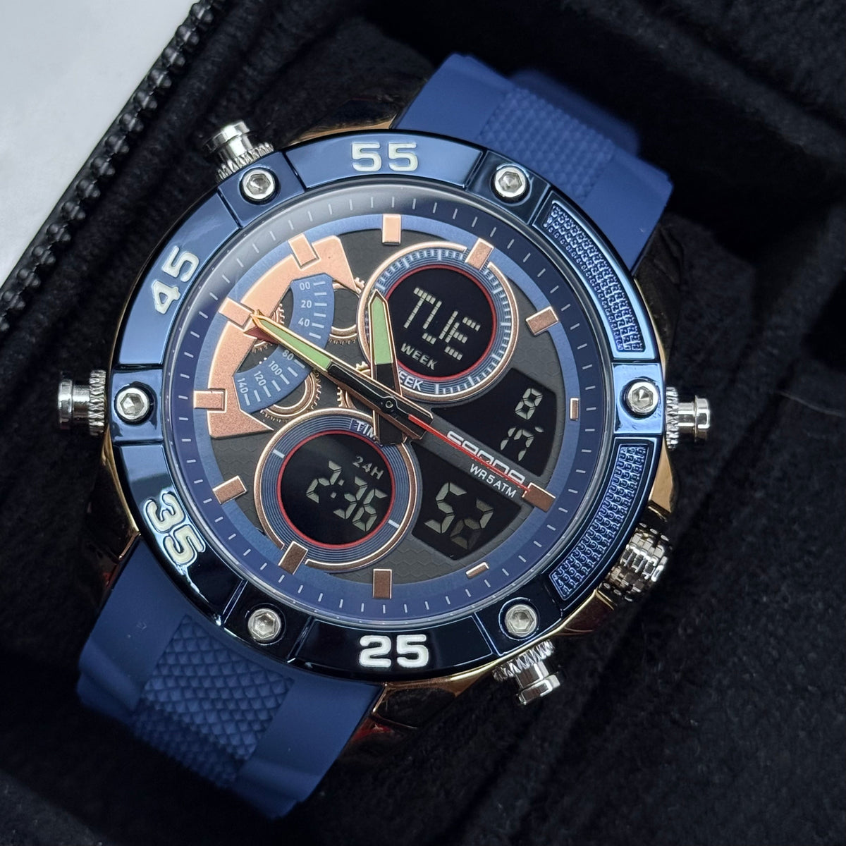 SANDA ORIGINAL DOBLE HORA PARA HOMBRE REF-5104-AORA