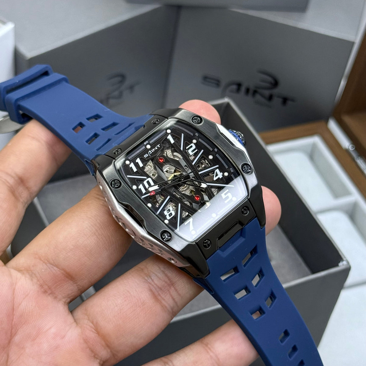SAINT x RICHARD MILLER ORIGINAL PARA HOMBRE AUTOMATICO GOMA REF-9087-AN