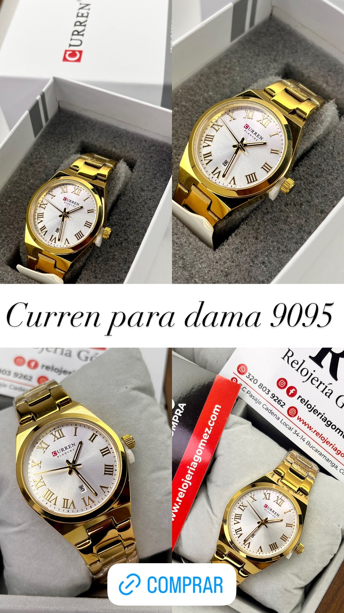 CURREN ORIGINAL PARA DAMA REF 9095-DB