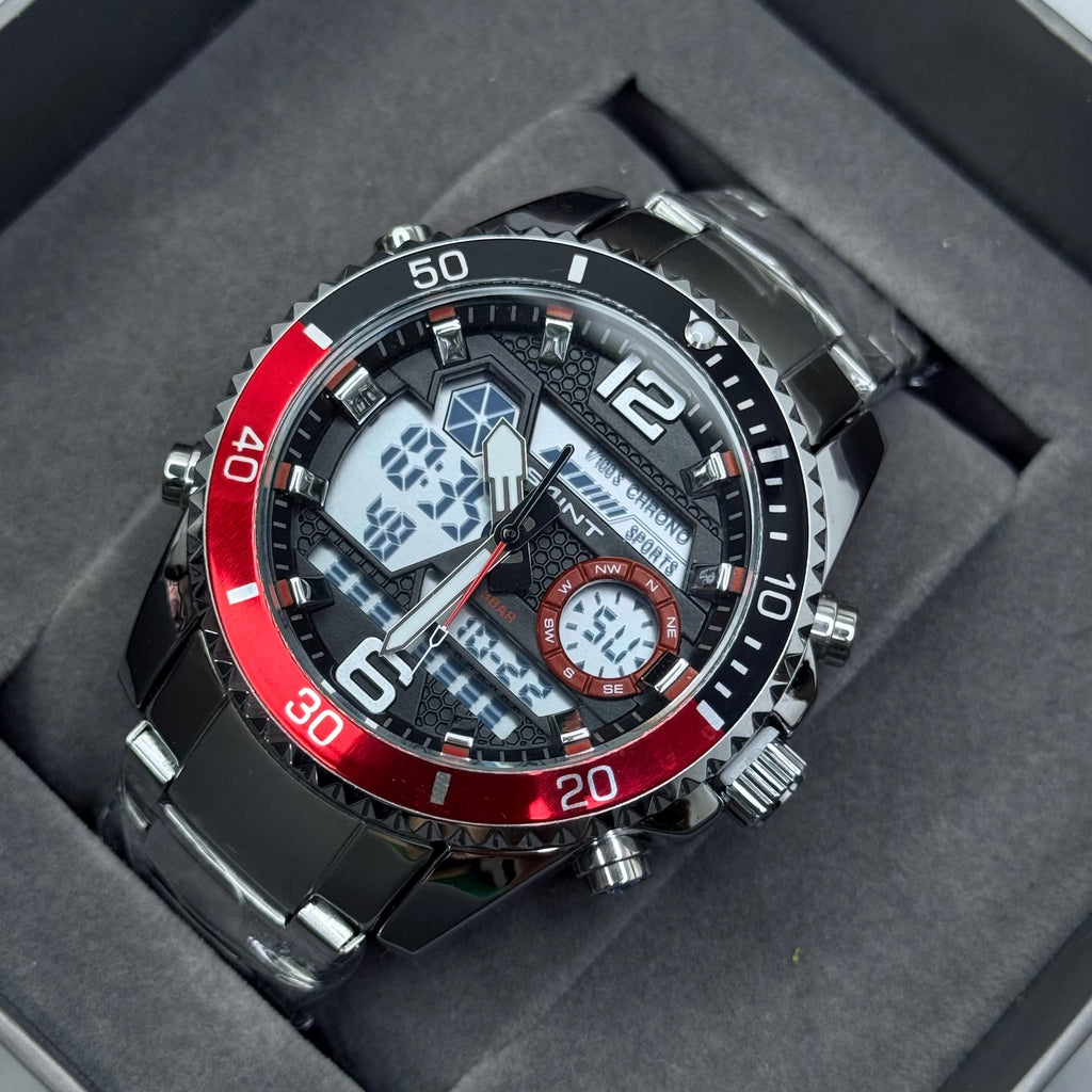 SAINT x RLX ORIGINAL DOBLE HORA PARA HOMBRE ACERO REF-6023-PRN