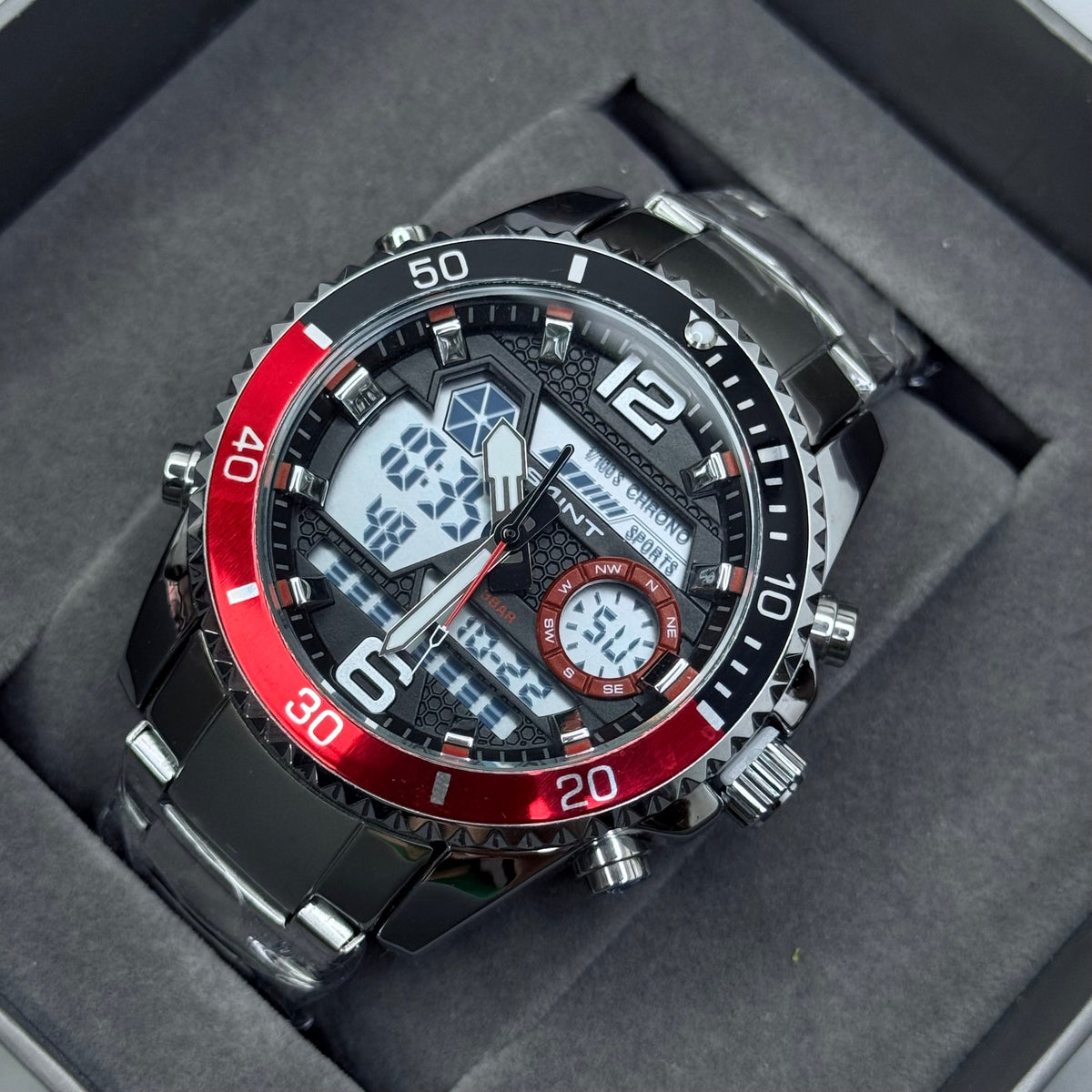 SAINT x RLX ORIGINAL DOBLE HORA PARA HOMBRE ACERO REF-6023-PRN