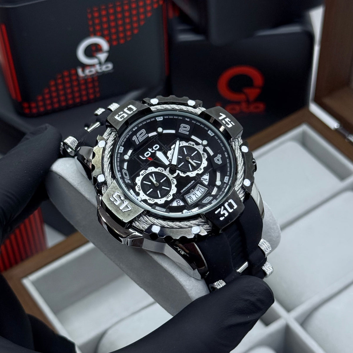 LOTO X INVICTA ORIGINAL  FUNCIONAL SUMERGIBLE PARA HOMBRE REF-2544-NP