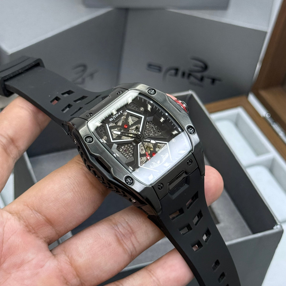 SAINT x RICHARD MILLER ORIGINAL PARA HOMBRE AUTOMATICO GOMA REF-9087-NN
