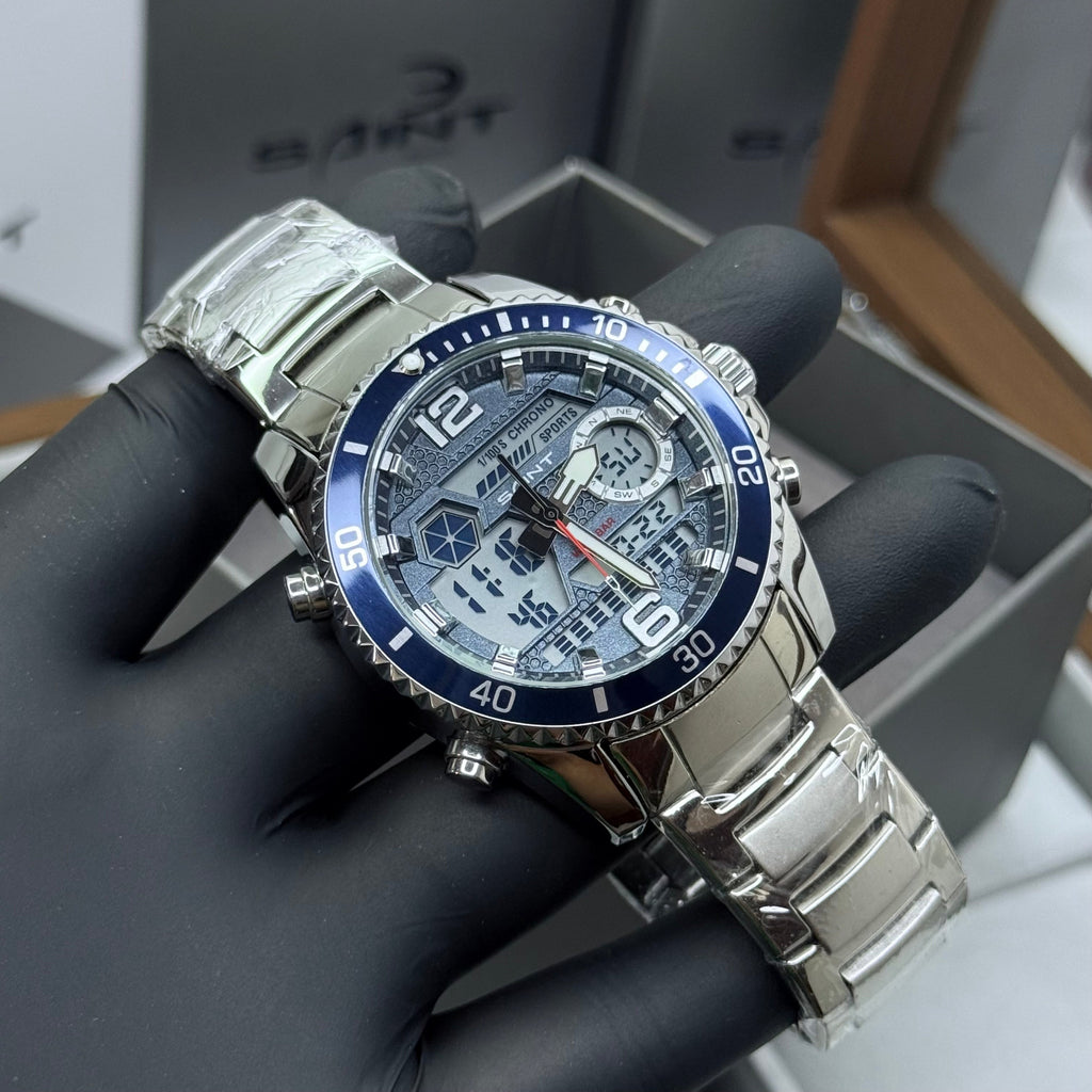 SAINT x RLX ORIGINAL DOBLE HORA PARA HOMBRE ACERO REF-6023-PA