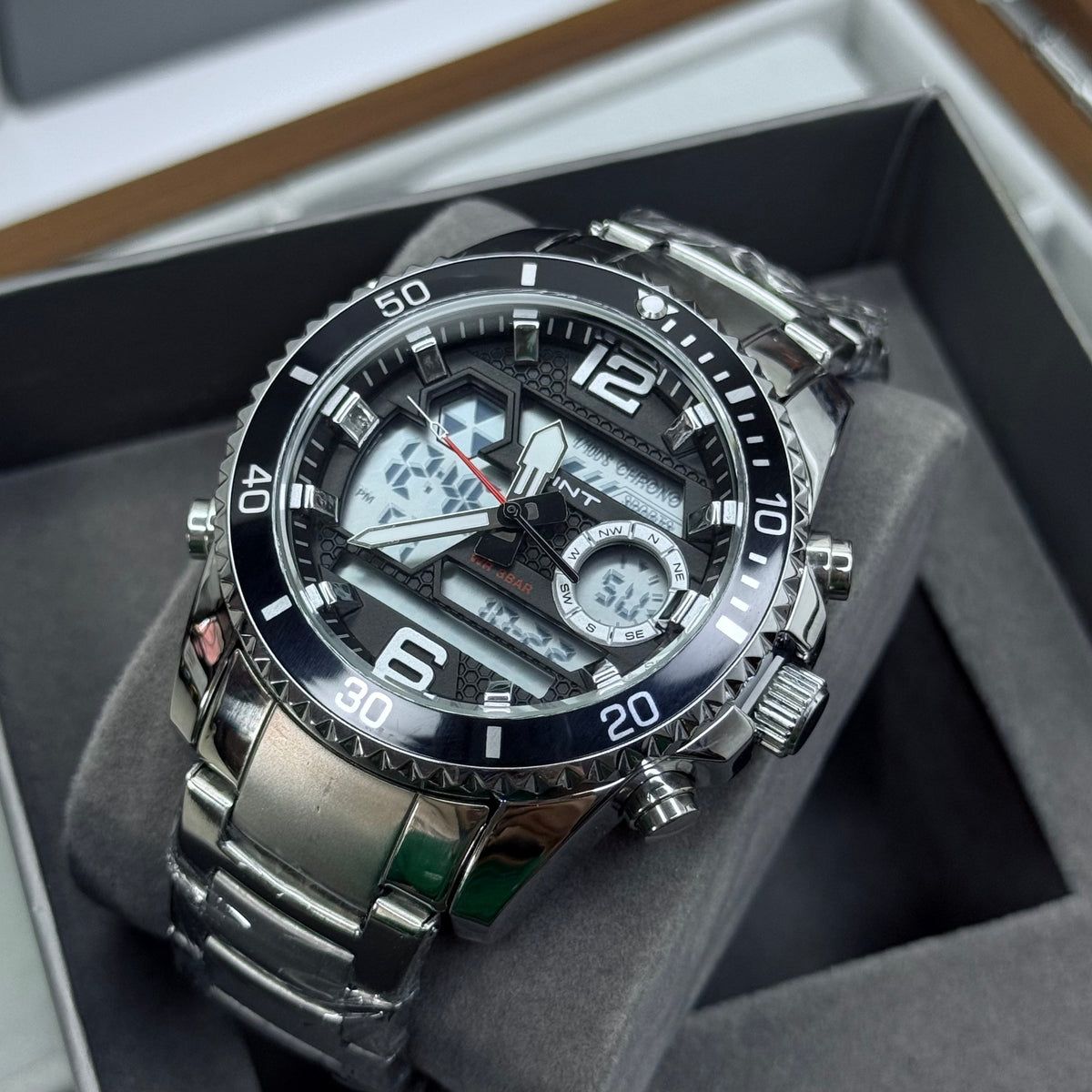 SAINT x RLX ORIGINAL DOBLE HORA PARA HOMBRE ACERO REF-6023-PN