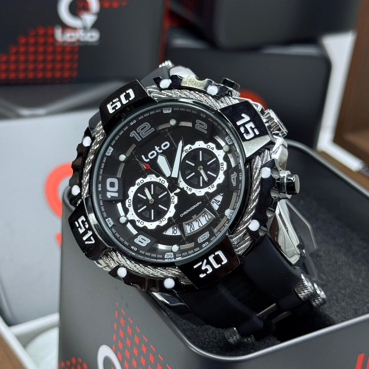 LOTO X INVICTA ORIGINAL  FUNCIONAL SUMERGIBLE PARA HOMBRE REF-2544-NP