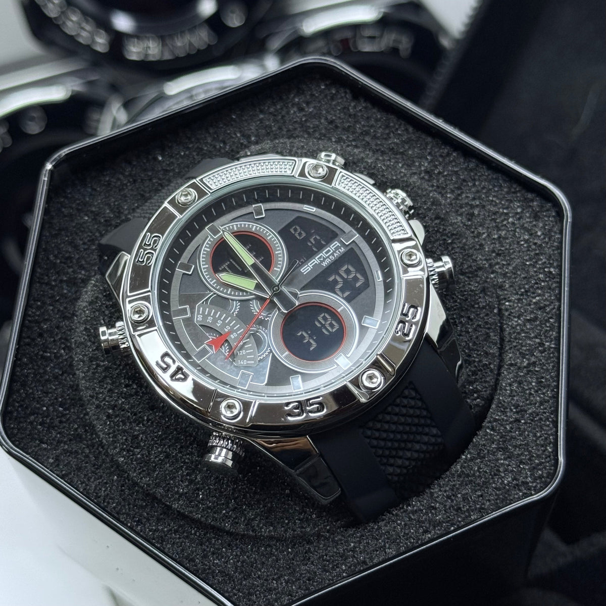 SANDA ORIGINAL DOBLE HORA PARA HOMBRE REF-5104-NPN