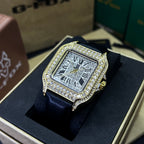G FOX ORIGINAL x CARTIER PARA UNISEX SUMERGIBLE  REF-SANTOS CUBANO-1264-NB