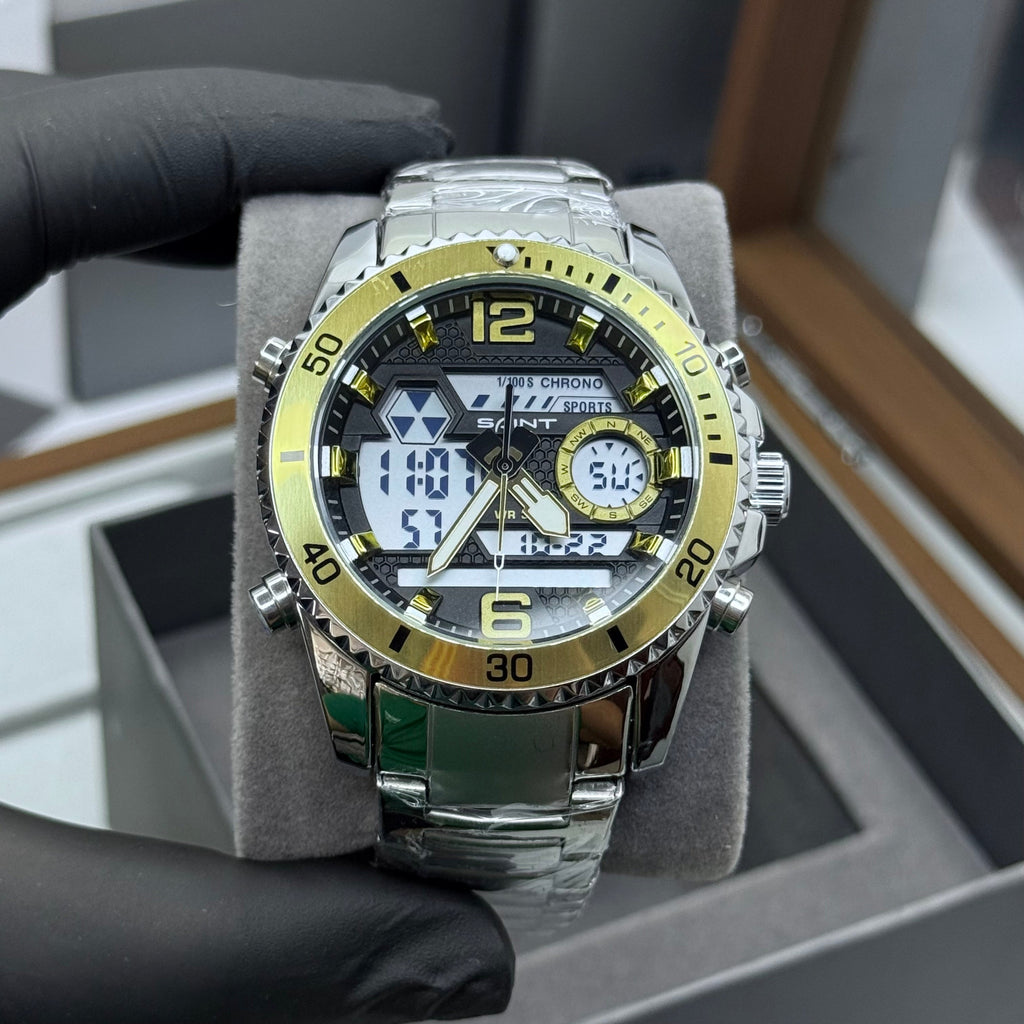 SAINT x RLX ORIGINAL DOBLE HORA PARA HOMBRE ACERO REF-6023-PD