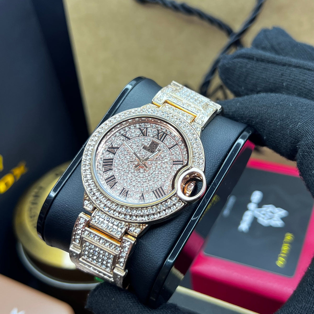G FOX ORIGINAL x CARTIER PARA DAMA SUMERGIBLE  REF-TORBILLON CUBANO-1251-OR