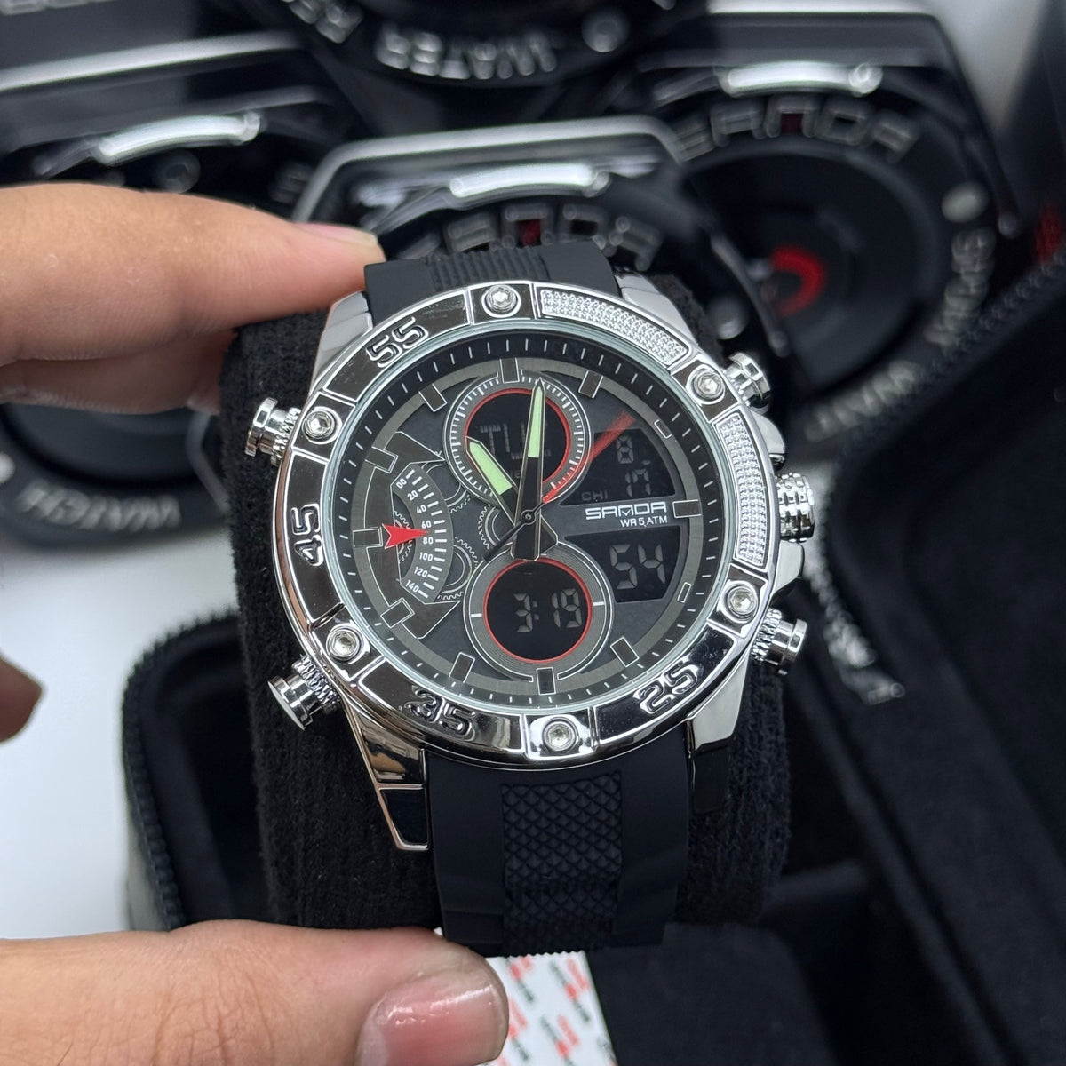 SANDA ORIGINAL DOBLE HORA PARA HOMBRE REF-5104-NPN
