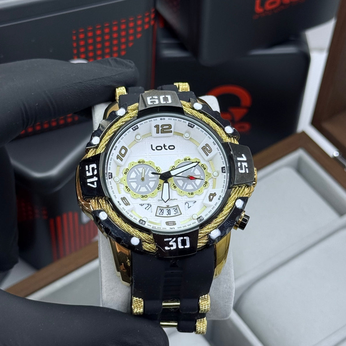 LOTO X INVICTA ORIGINAL  FUNCIONAL SUMERGIBLE PARA HOMBRE REF-2544-NDB