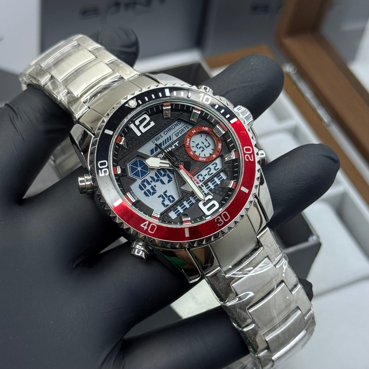 SAINT x RLX ORIGINAL DOBLE HORA PARA HOMBRE ACERO REF-6023-PRN