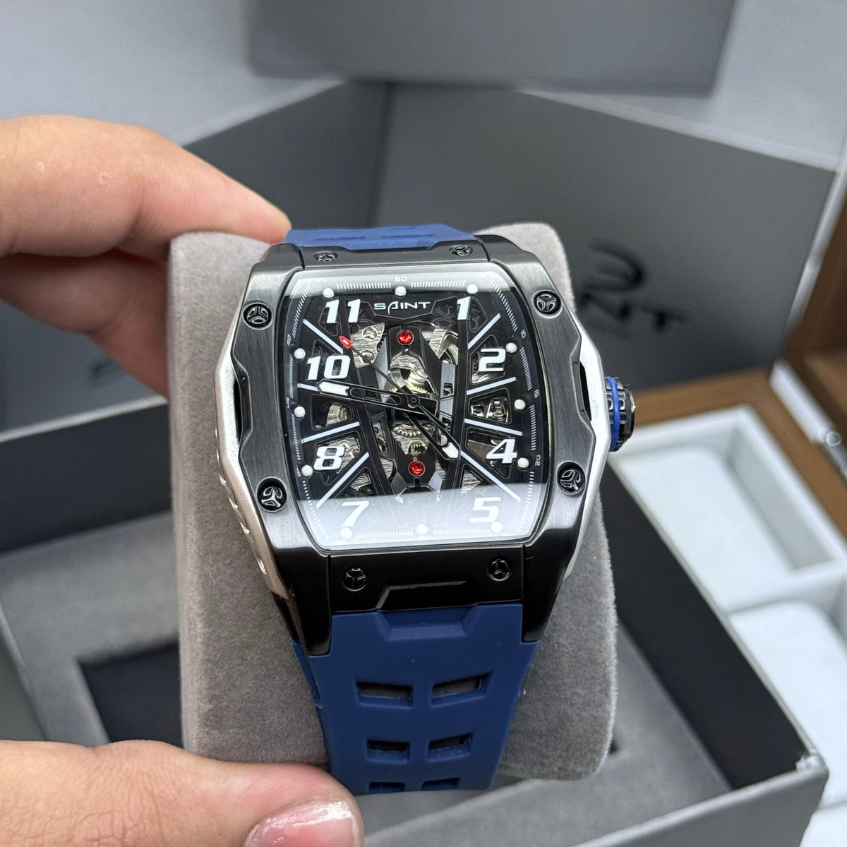 SAINT x RICHARD MILLER ORIGINAL PARA HOMBRE AUTOMATICO GOMA REF-9087-AN
