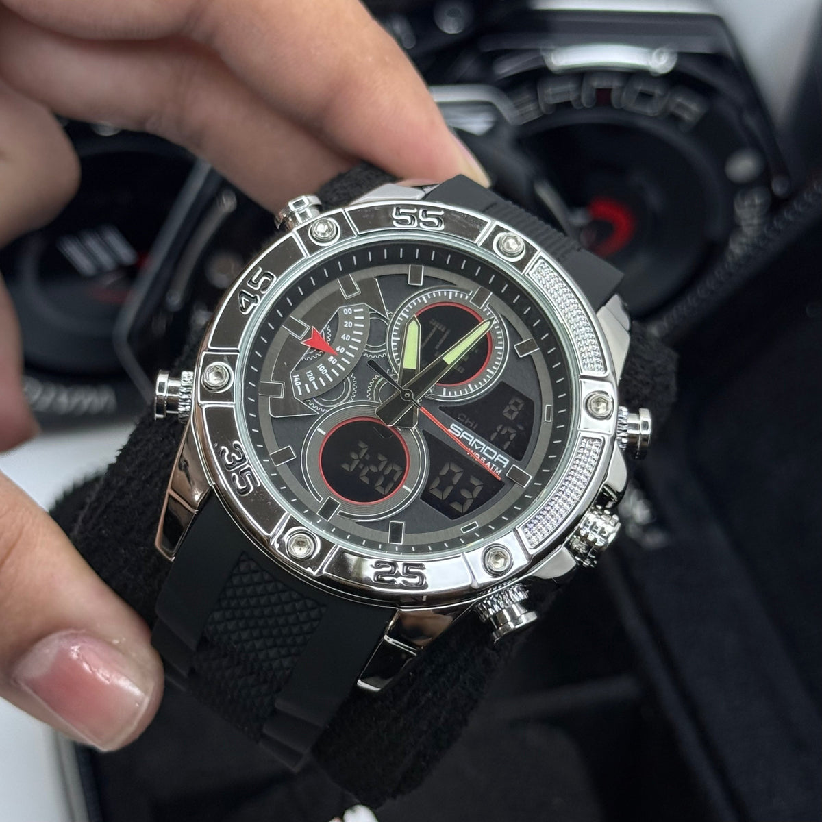 SANDA ORIGINAL DOBLE HORA PARA HOMBRE REF-5104-NPN
