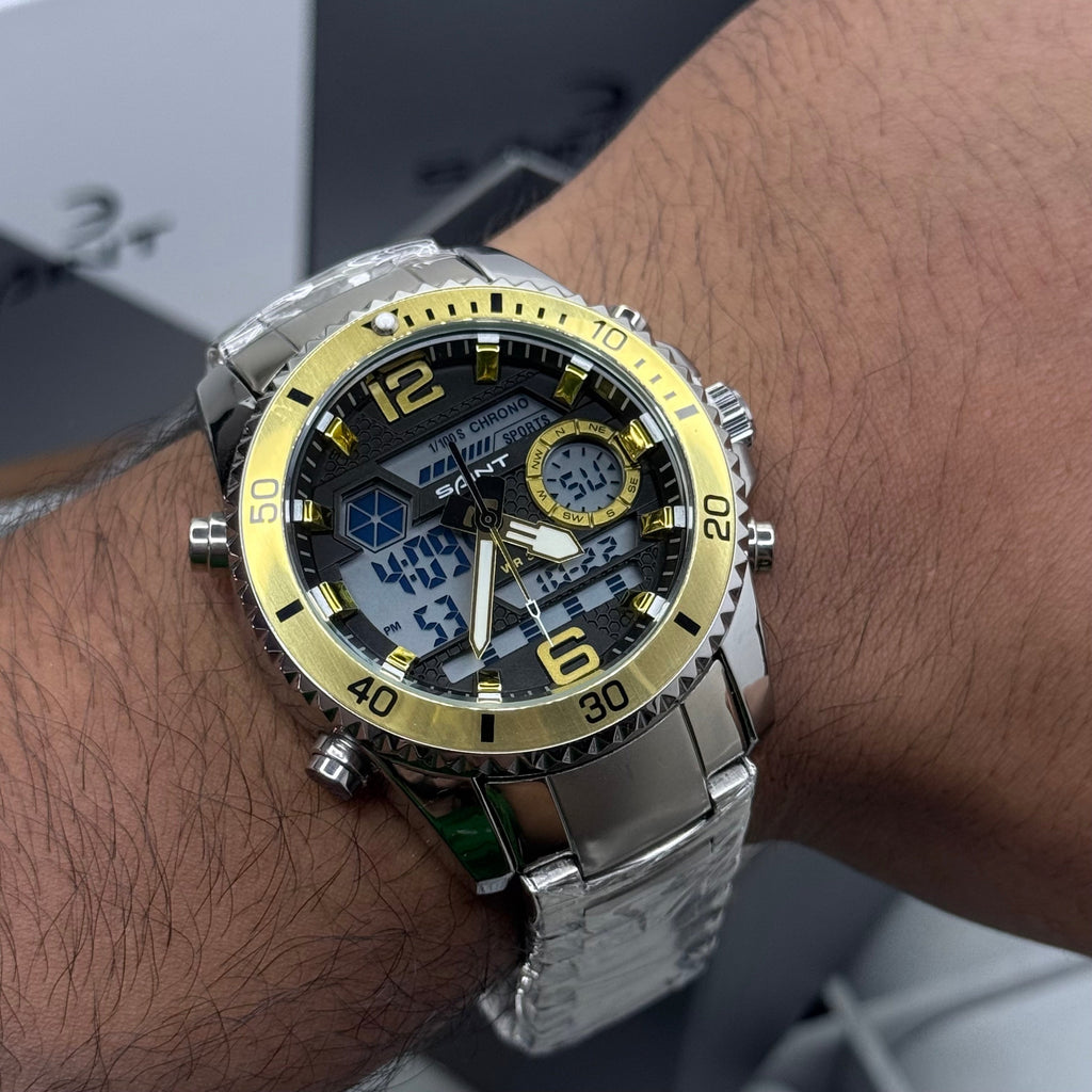 SAINT x RLX ORIGINAL DOBLE HORA PARA HOMBRE ACERO REF-6023-PD