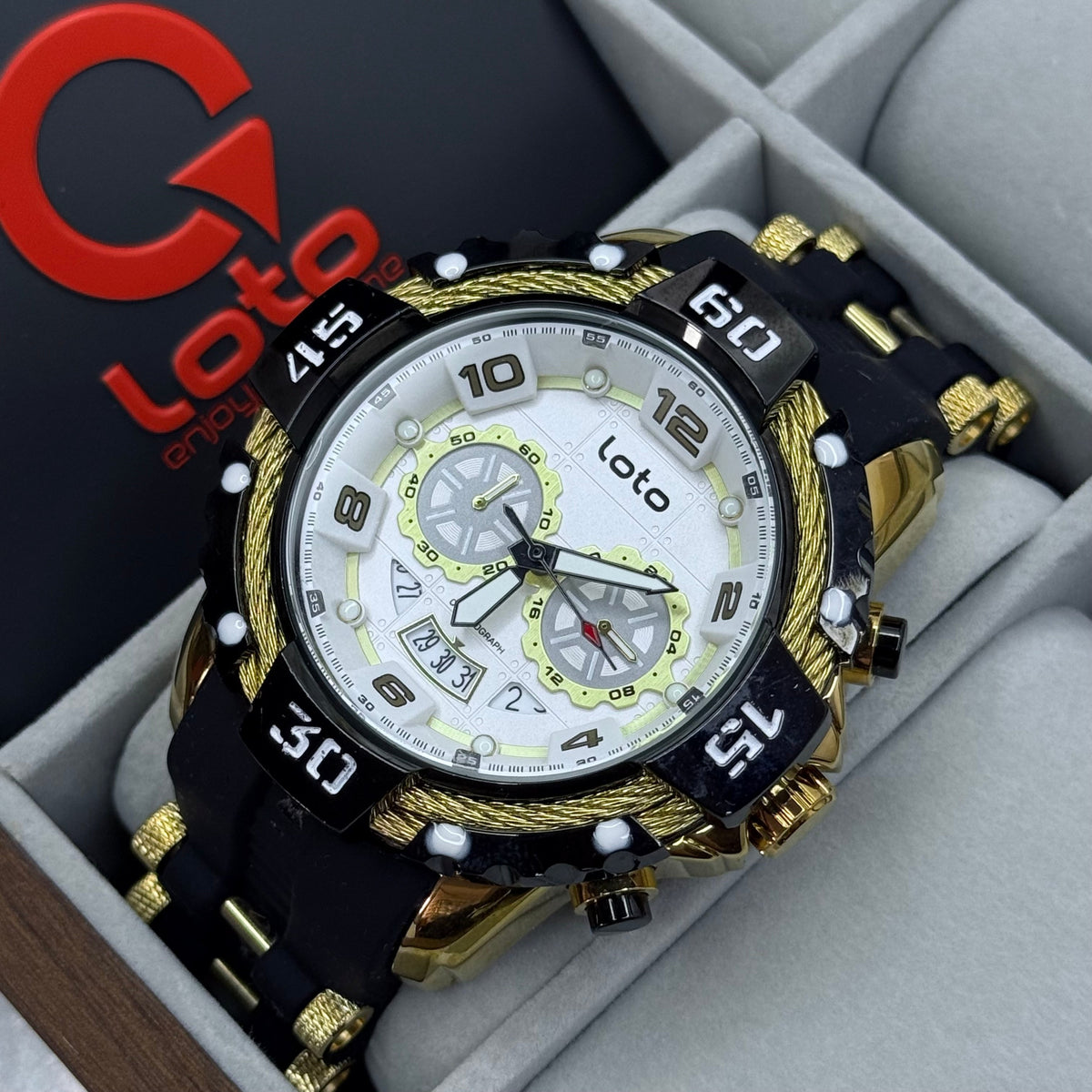 LOTO X INVICTA ORIGINAL  FUNCIONAL SUMERGIBLE PARA HOMBRE REF-2544-NDB
