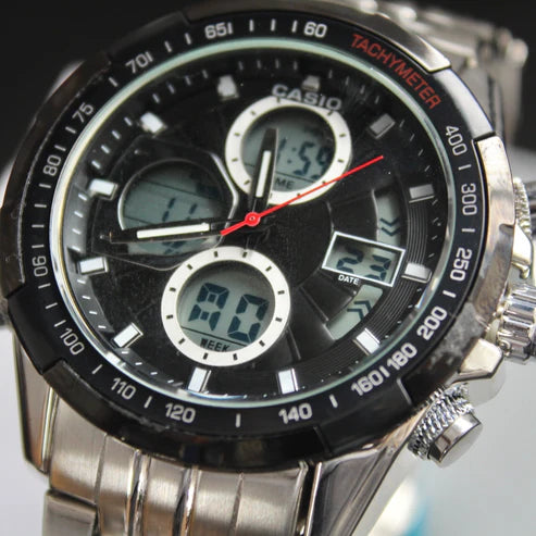 CASIO DOBLE HORA SUMERGUBLE PARA HOMBRE REF 9197-PN