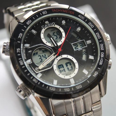 CASIO DOBLE HORA SUMERGUBLE PARA HOMBRE REF 9197-PN