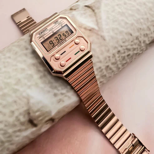 CASIO UNISEX RETRO VINTAGE A-1000-ORO ROSA